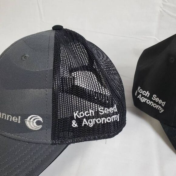 2-Pack Channel Seed Koch Agronomy Hats Black & Camo Mesh Snapback K-Products Cap - Picture 4 of 9